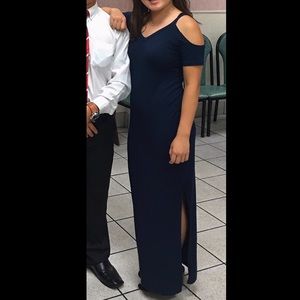 Dark Navy dress with side slit
